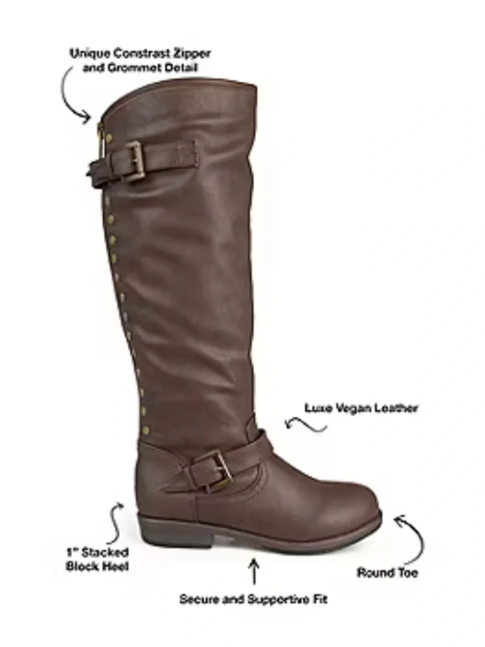 New Journee Collection Women’s Spokane Studded Riding Boots size 11